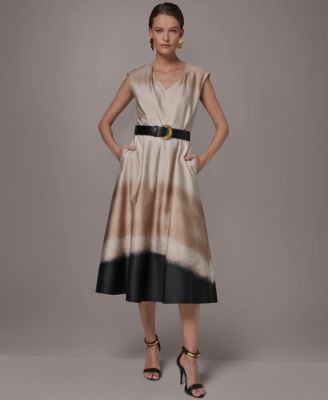 Women's Printed V-Neck Dress