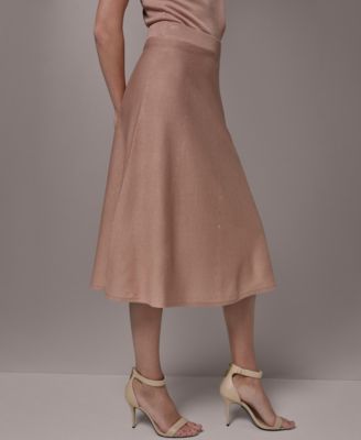 Women's Sequin Detail Midi Skirt