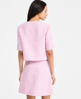 Women's Crewneck Tweed Lady Jacket