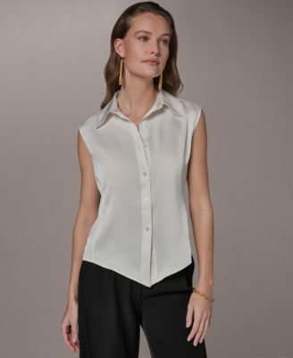 Petite Button-Front Shirt