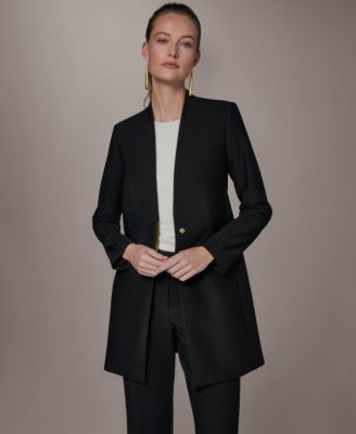 Petite Collarless Blazer