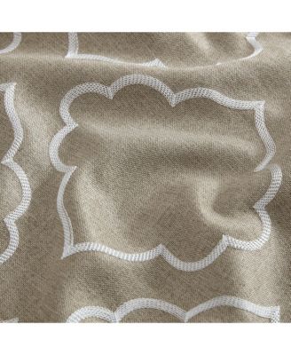 Elrene Home Fashions Valian Lattice Embroidered Blackout Window Curtain Panel, Set of 2