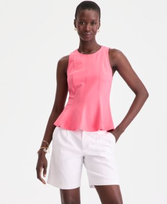 Women's Sleeveless Princess Seam Ponte Top