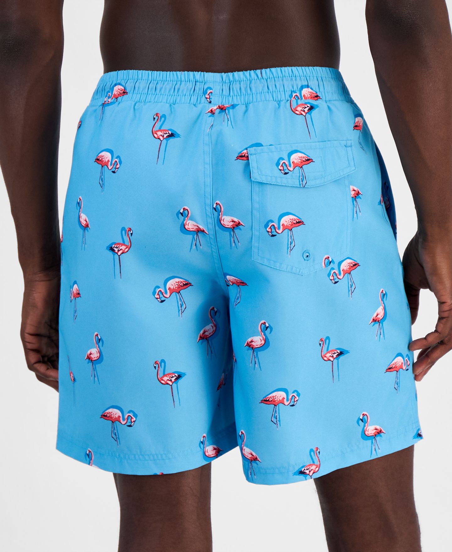 Плавки Flamingo-Print для мужчин — Club Room, цвет: Cool Turq — фото 2