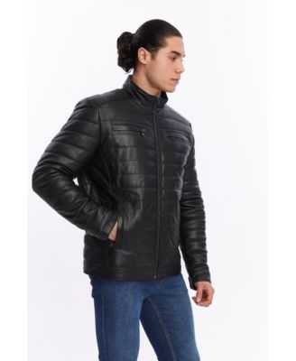 Men's Light Puffer Jacket with Front Pockets