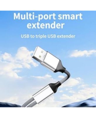 1-to-2 USB Hub, High-Speed Data Transfer, Compact Portable Adapter for Laptop/Car, Ideal for Travelers,Car Owners