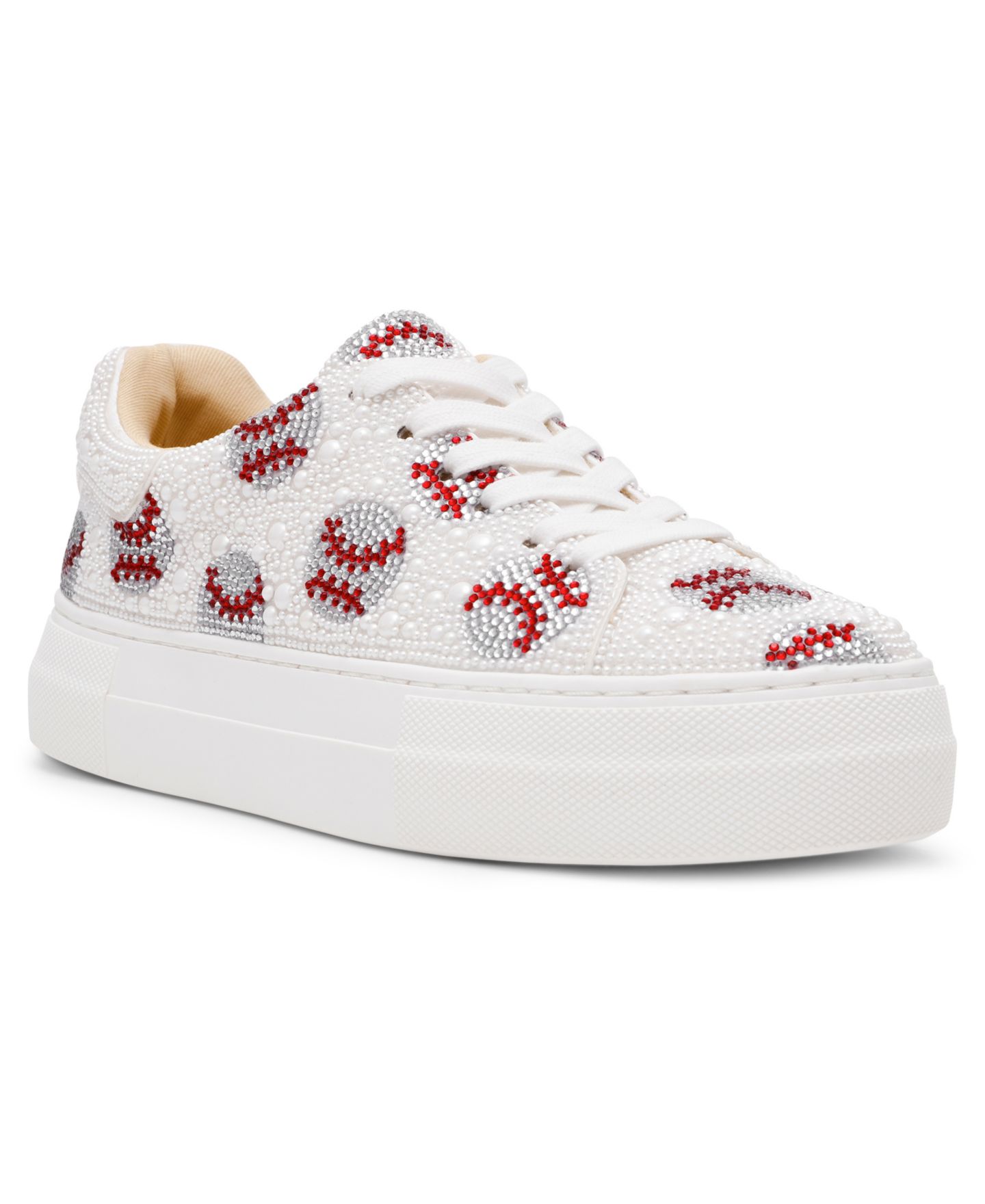Женские кроссовки Betsey Johnson Sidny Lace-Up Platform, цвет: Baseball — фото 1