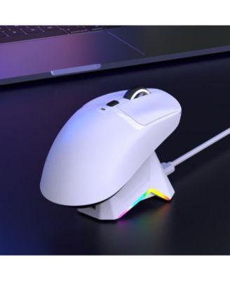 Tri-Mode Wireless Gaming Mouse, Lightweight, 12000 DPI Adjustable, Magnetic RGB Charging Dock, BT5.3+2.4G+Wired, for PC, Laptop, Mac