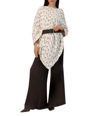 Women's Knitted Poncho Sweater