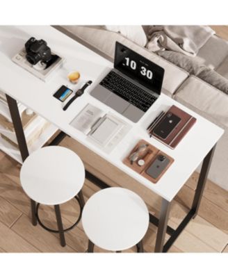 Height Table and Chairs Set of 2 Person, Small High Top Kitchen Table for 2 Seater