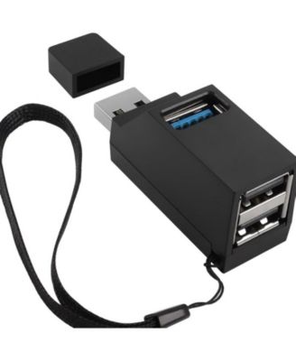 3 Ports USB 3.0 Hub 90 Degree Splitter, Hi-Speed 5Gbps Data Transfer USB Expander, Plug & Play for Laptop/PC/Mac