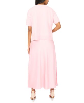 Women's Sweetheart Neck Sweater Dress 