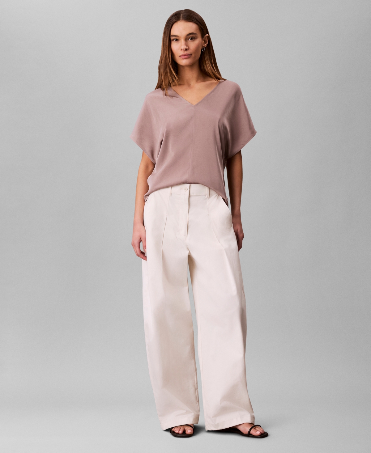 Calvin Klein Women's Short-Sleeve V-Neck Top