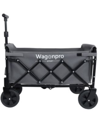 Expandable Dual-Layer Storage Wagon Utility Carts w/ 225LBS Capacity, 360° All-Terrain Wheels