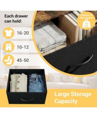 Stylish 3-Drawer Dresser with Removable Fabric Bins, Multi-Functional Storage Organizer for Bedroom, Living Room, Closet, Entryway, Hallway