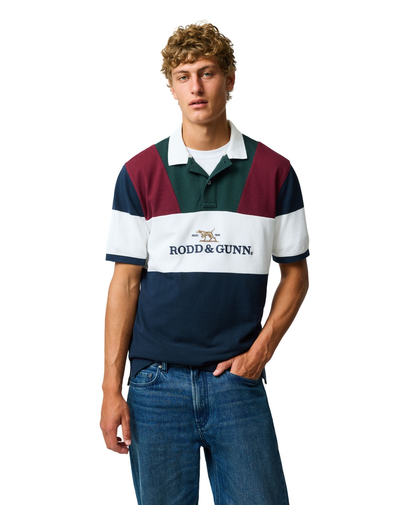 Мужское поло Rodd & Gunn Regular Fit Heathridge Polo Shirt, цвет: Eclipse — фото 1
