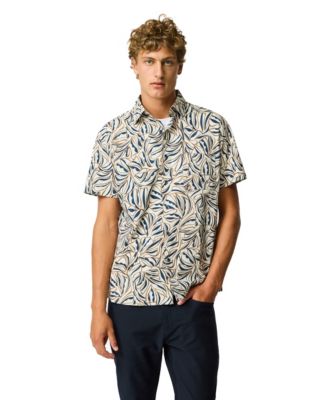 Men's Regular Fit Palm Brook Short Sleeve Cotton Shirt