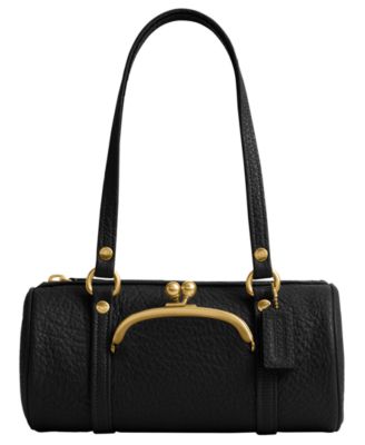 The Originals Small Pebble Leather Kisslock Barrel Shoulder Bag