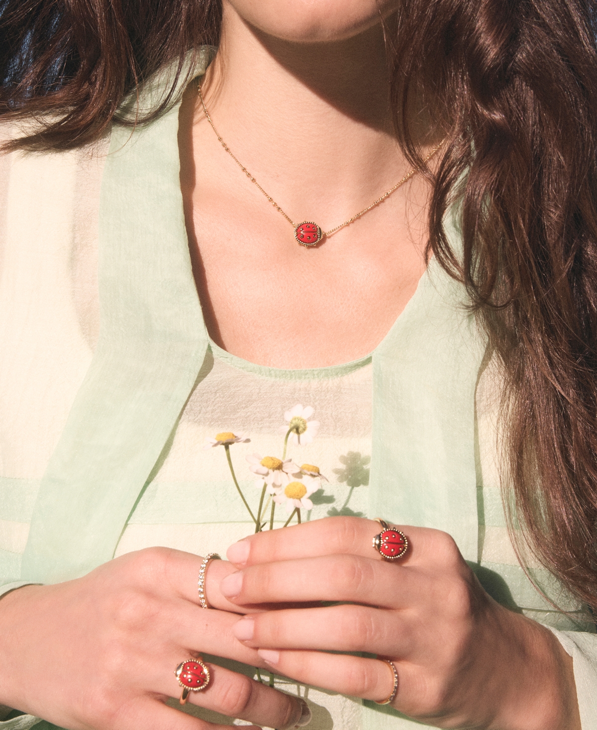 Kendra Scott 14k Gold Over Brass Lady Bug Short Pendant Necklace