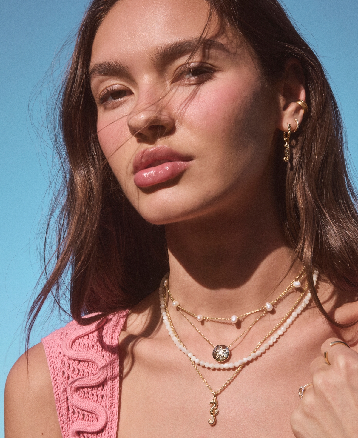 Kendra Scott Seahorse Short Pendant Necklace in 14k Gold Over Brass