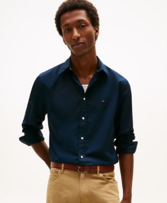 Men's Regular-Fit Stretch Poplin Button-Down Shirt