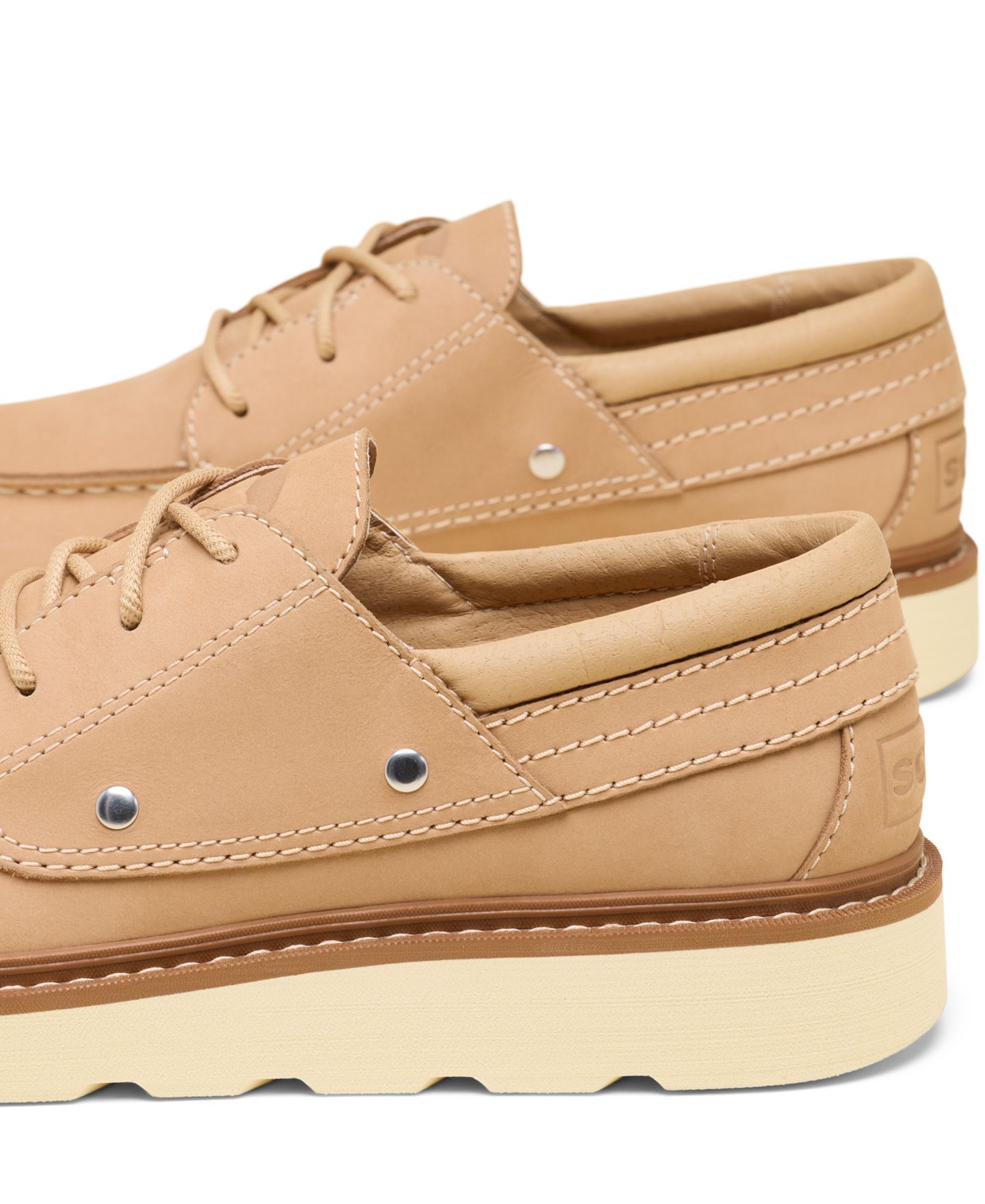 Обувь Sorel Men's Slabtown Mariner Round-Toe Shoes, цвет: Светло-коричневый / Бархатный рыжевато-коричневый — фото 8