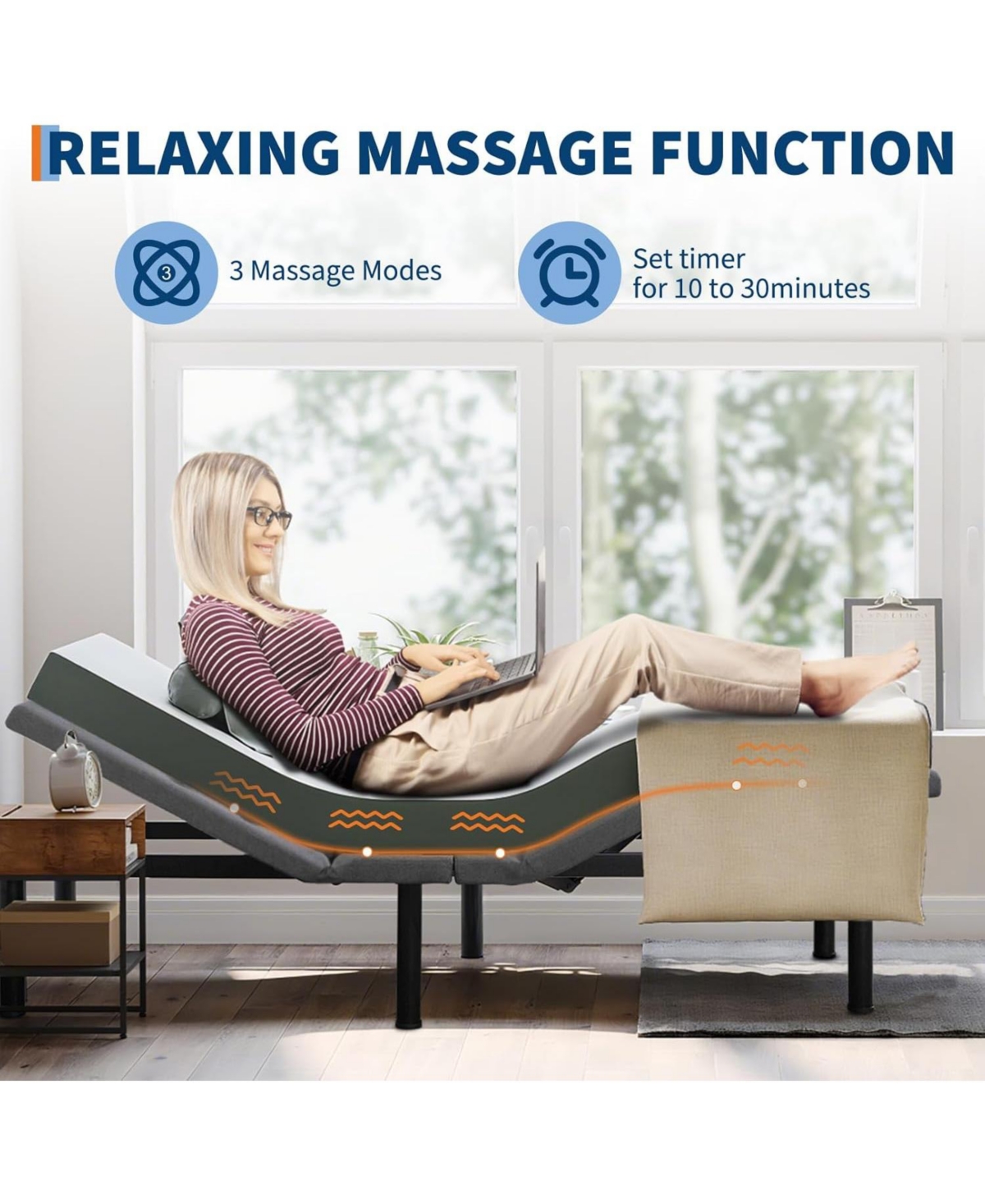 gaomon Led Bed Frame with Storage Headboard & Drawers