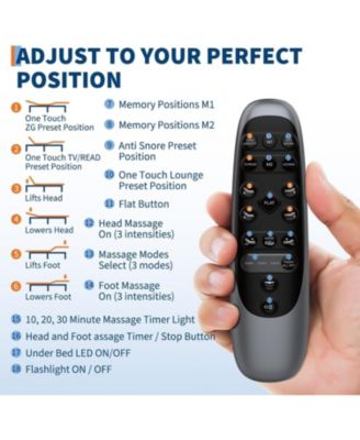 LED Bed Frame with Storage Headboard & Drawers - No Box Spring Needed