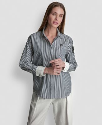 Women's Striped Button-Down Shirt