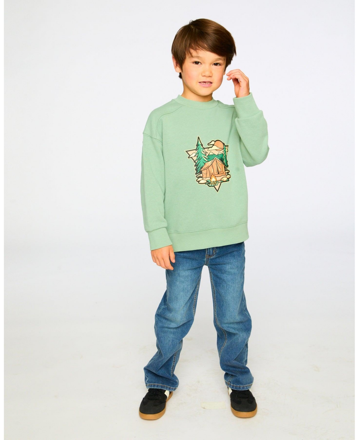 Deux par Big Boys 4-20 French Terry Pullover Sweatshirt
