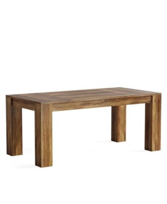 Dining Table for 4 to 6, Rectangular Kitchen Dinner Table, Wooden Eating Table