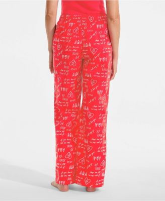 Women's Poplin Wide Leg Sleep Pants