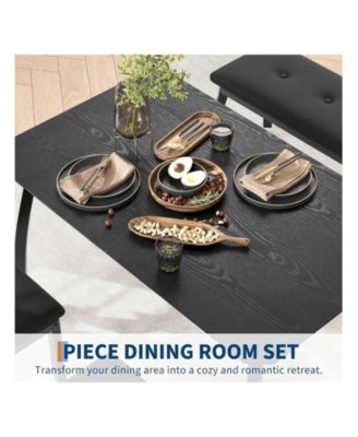 Kitchen Table Home Dining Table Set For 4 Wooden Kitchen Table for Dining Room, Home Office, Living Room