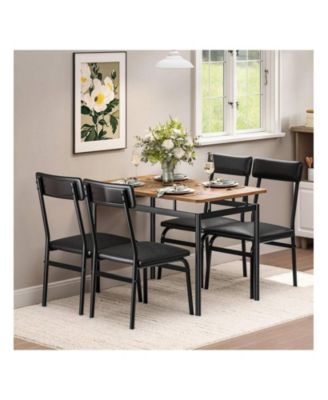 Kitchen Table 5 Piece Dining Table Set For 4 Kitchen Table And Chairs Set for Dining Room, Home Office, Living Room