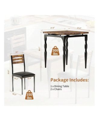 Kitchen Table Home Dining Table Set For 2 Dining Table And Chairs Set Of 2 for Dining Room, Home Office, Living Room