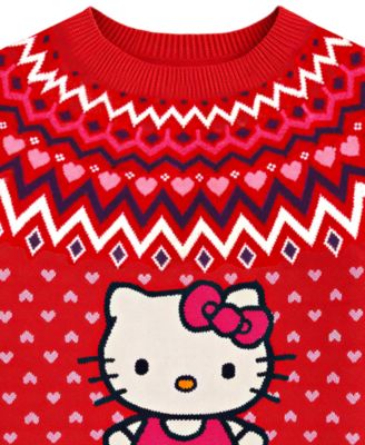 Girls' 2T-6X Hello Kitty Fair Isle Sweater