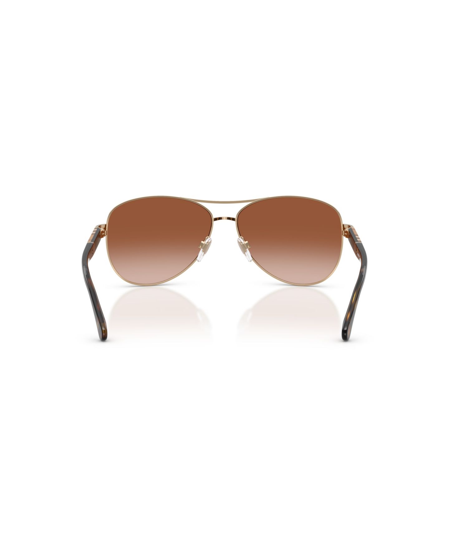 Женские солнцезащитные очки Burberry Pilot Sunglasses, BE3080, цвет: Светлый золотой — фото 4