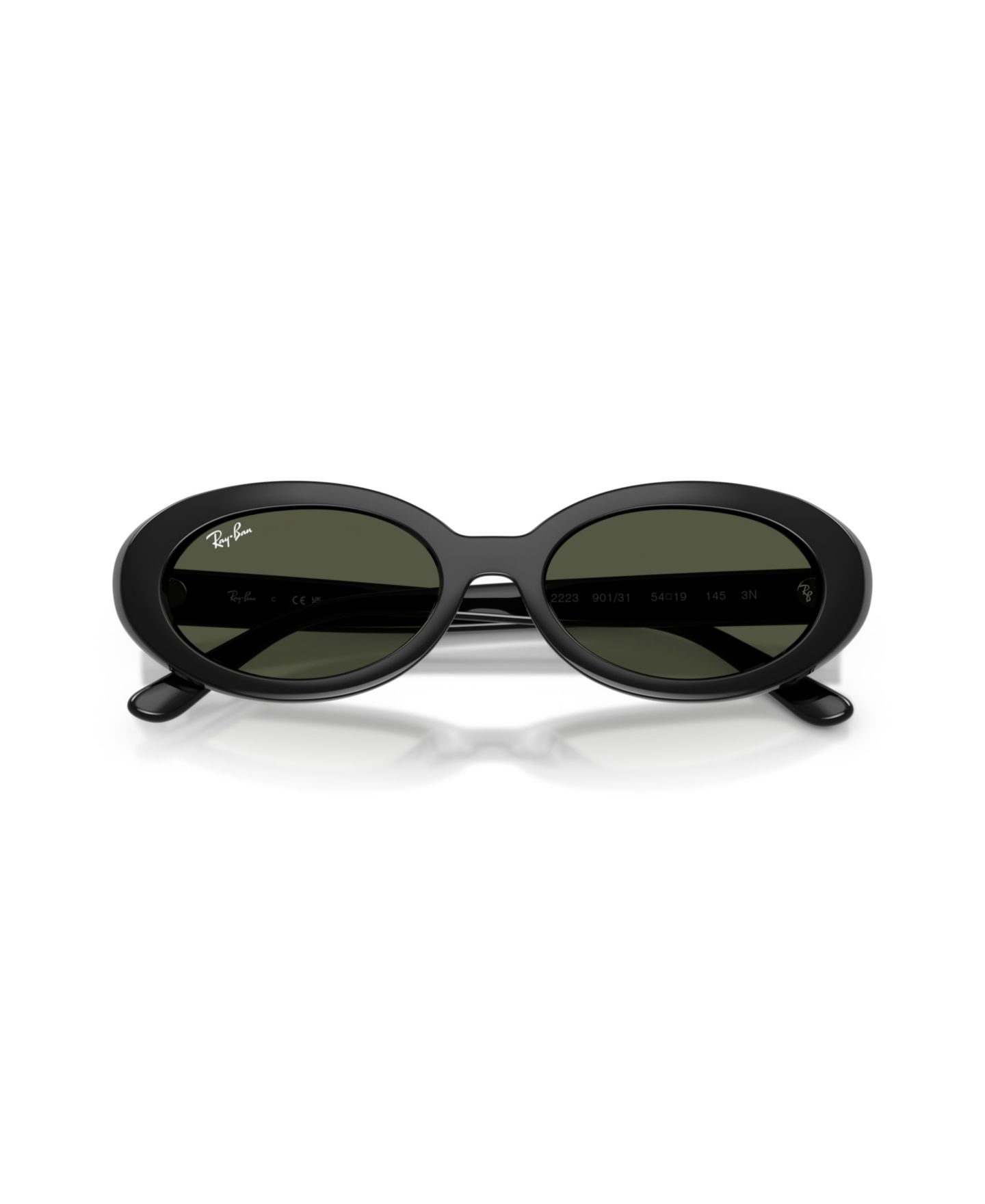 Женские солнцезащитные очки Ray-Ban Oval Sunglasses, RB2223, цвет: Чёрный — фото 3