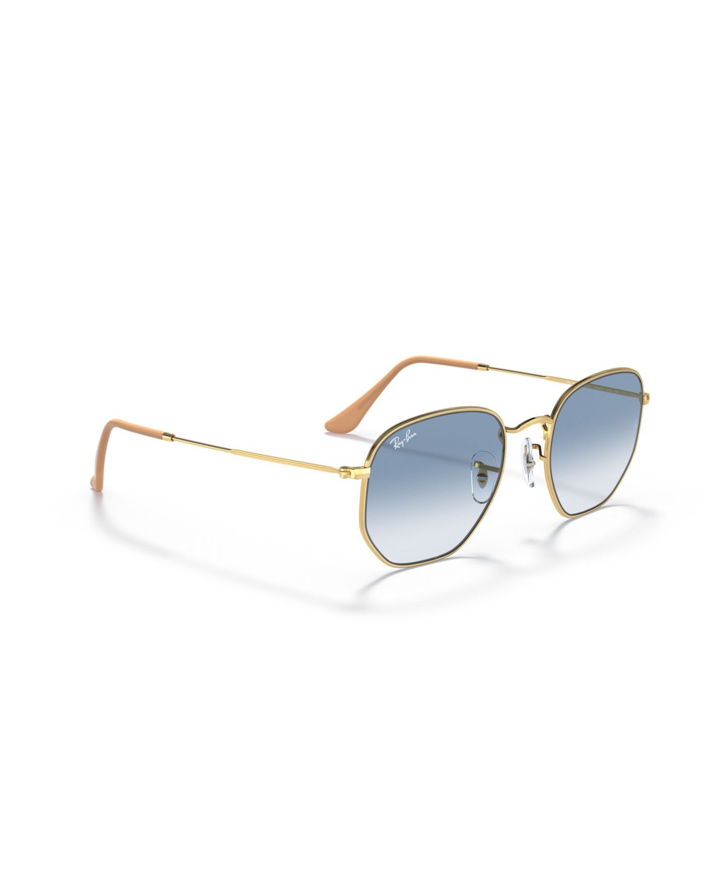 Солнцезащитные очки Ray-Ban Unisex Hexagonal Sunglasses, RB3548, цвет: Золотой — фото 5