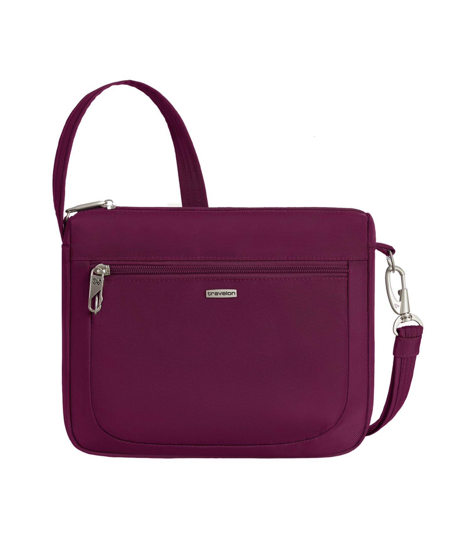 Сумка Travelon Anti-Theft Classic Small East or West Crossbody, цвет: Бордовый — фото 1