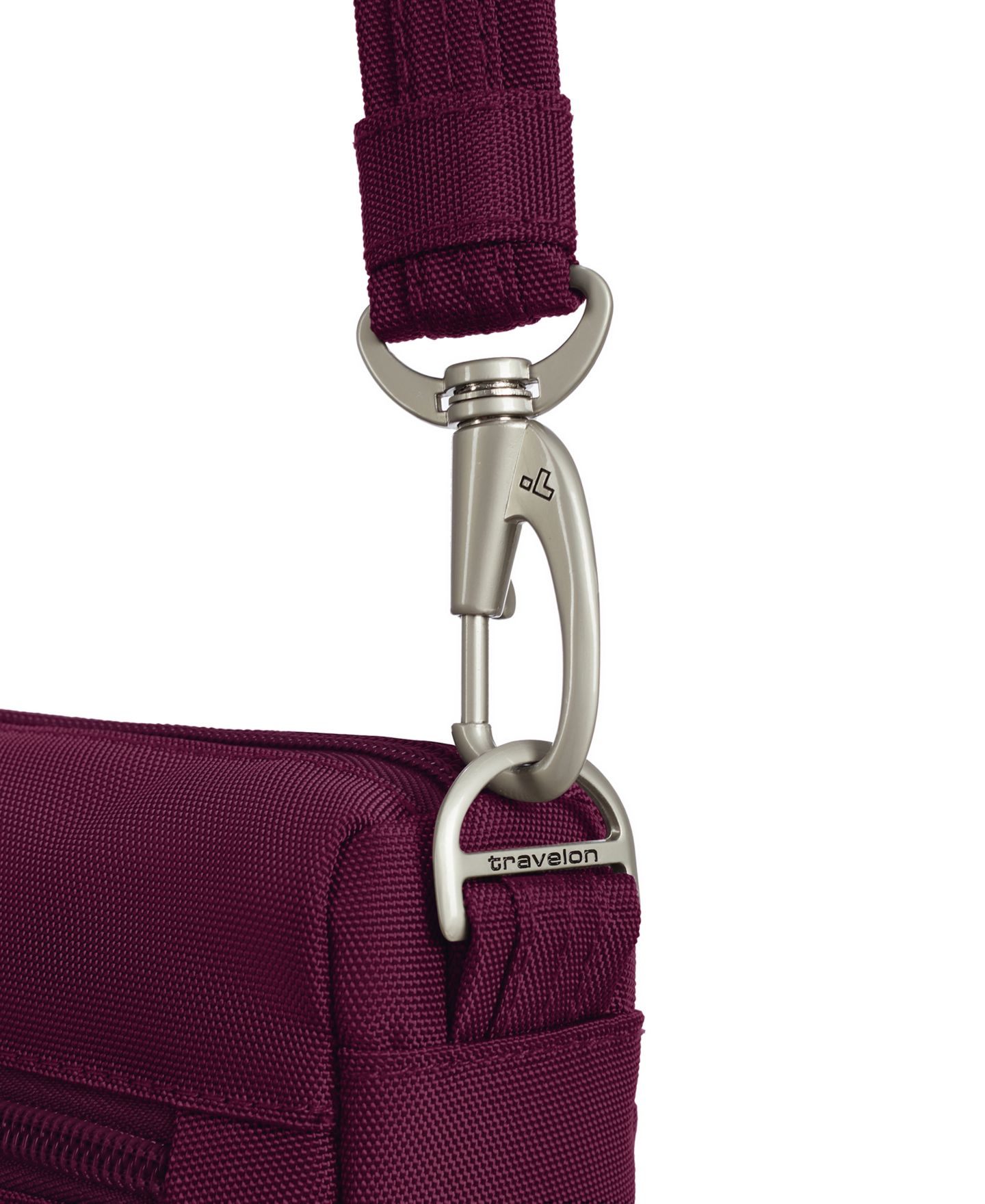 Сумка Travelon Anti-Theft Classic Small East or West Crossbody, цвет: Бордовый — фото 9