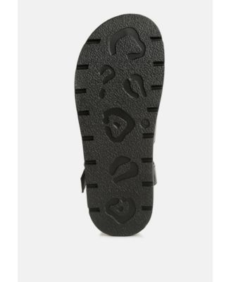 Womens Belcher Faux Leather Gladiator Sandals