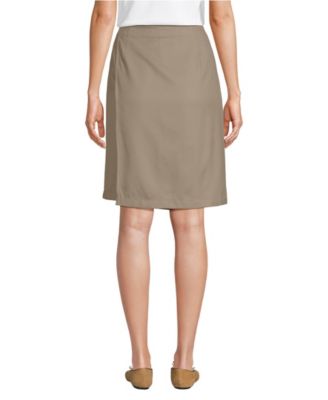 Women's Solid A Line Tab Top of Knee Skort