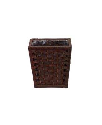 Woven Waste Basket, 3 Gallons, Handwoven Paper Rope with Removable Plastic Liner