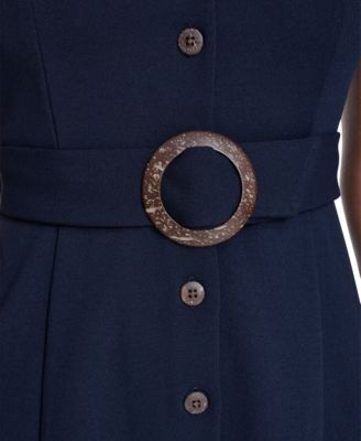 Women's Tulip-Sleeve Midi Shirtdress