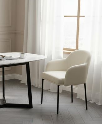 Loft Faux Leather Upholstered Dining Armchairs, Set of 2