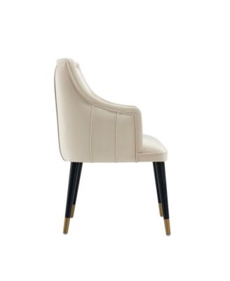 Eda 37.4" Wood Upholstered Dining Armchair