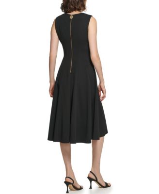 Women's Sleeveless V-Neck Midi Dress