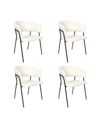 Slate Faux Leather Upholstered Dining Armchair, Set of 2