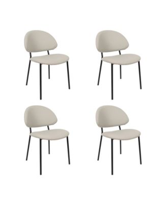 Haven Faux Leather Upholstered Dining Side Chairs, Set of 4